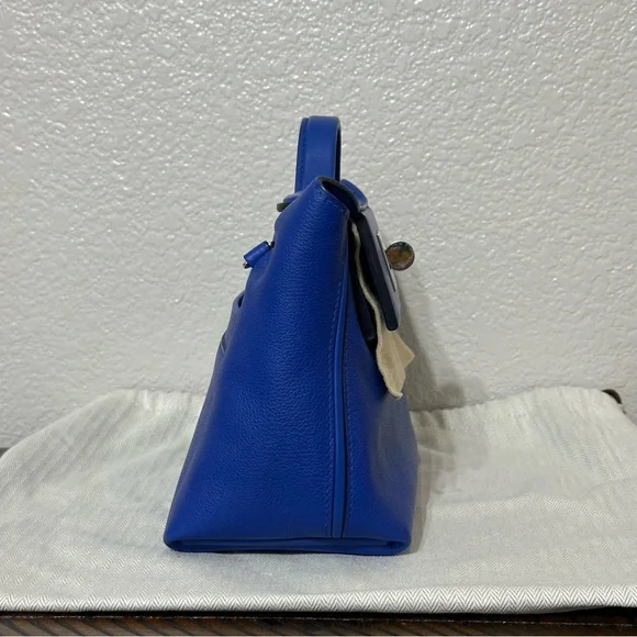 Hermes 24/24 Mini 21 Blue Royal Palladium Hardware U Stamp 2022 Retail $10,600 - Picture 4 of 17